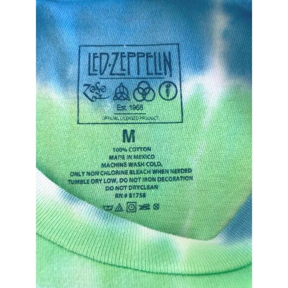 Led Zeppelin 1977 US Tour Tie-Dye Band T-Shirt Medium - Picture 5 of 5